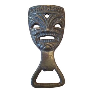 Brass Vintage Tiki Mask Bottle Opener
